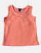 Coral Sleeveless Ribbed Tank Top